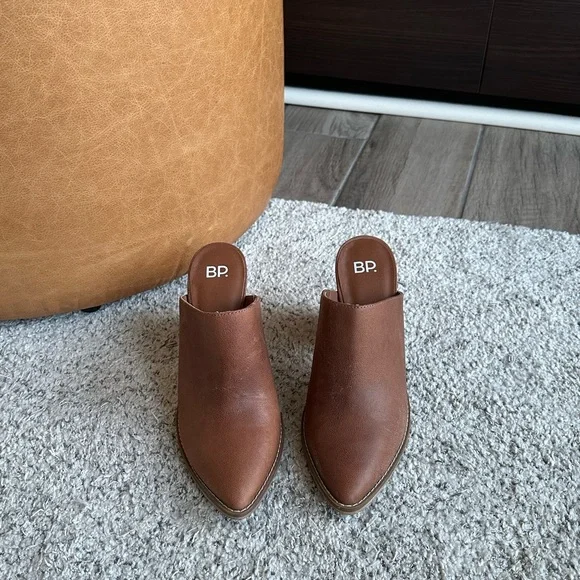 BP Hailey Western Mule - Brown Leather - Size 7.5 NWT - Picture 3 of 4